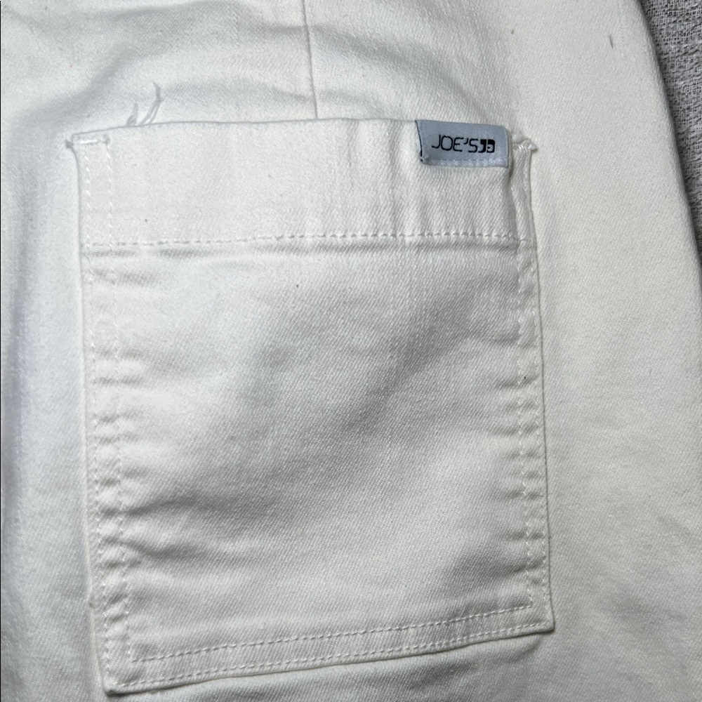 Joe’s Jeans Cream Wide Leg Barrel Style Cropped Ankle Pants Size 30 - Picture 14 of 16